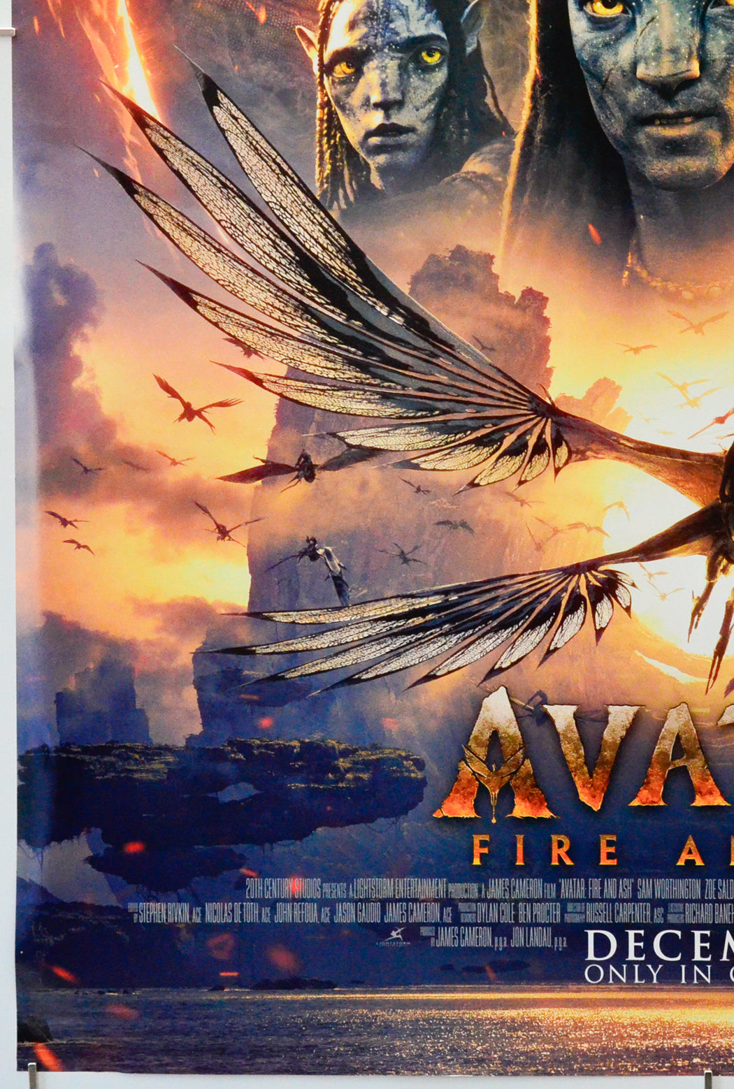 Avatar: Fire and Ash (Bottom Left) Cinema One Sheet Movie Poster 