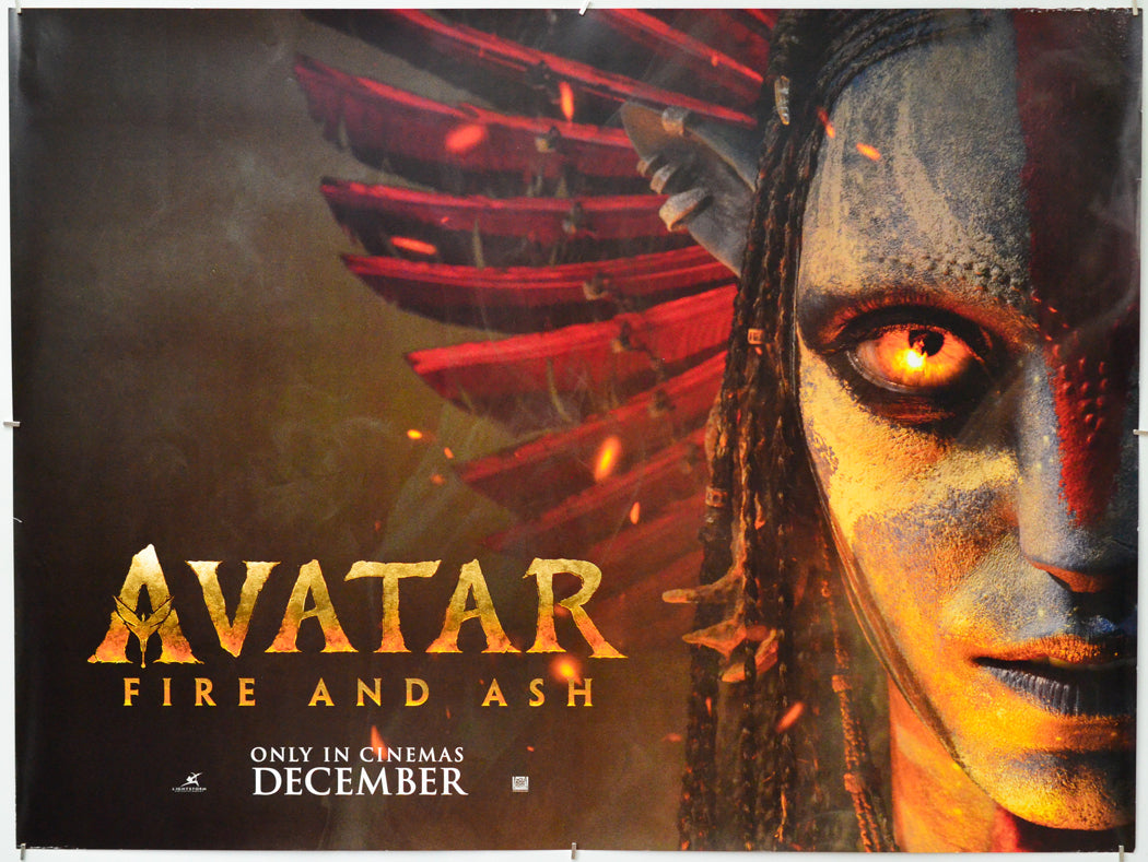 Avatar: Fire and Ash - Original Quad Poster - Film Poster - Movie Poster