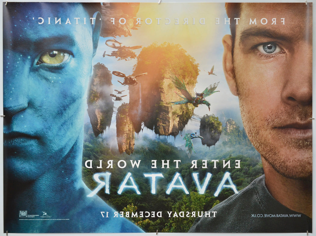 Avatar (Back) Cinema Quad Movie Poster 