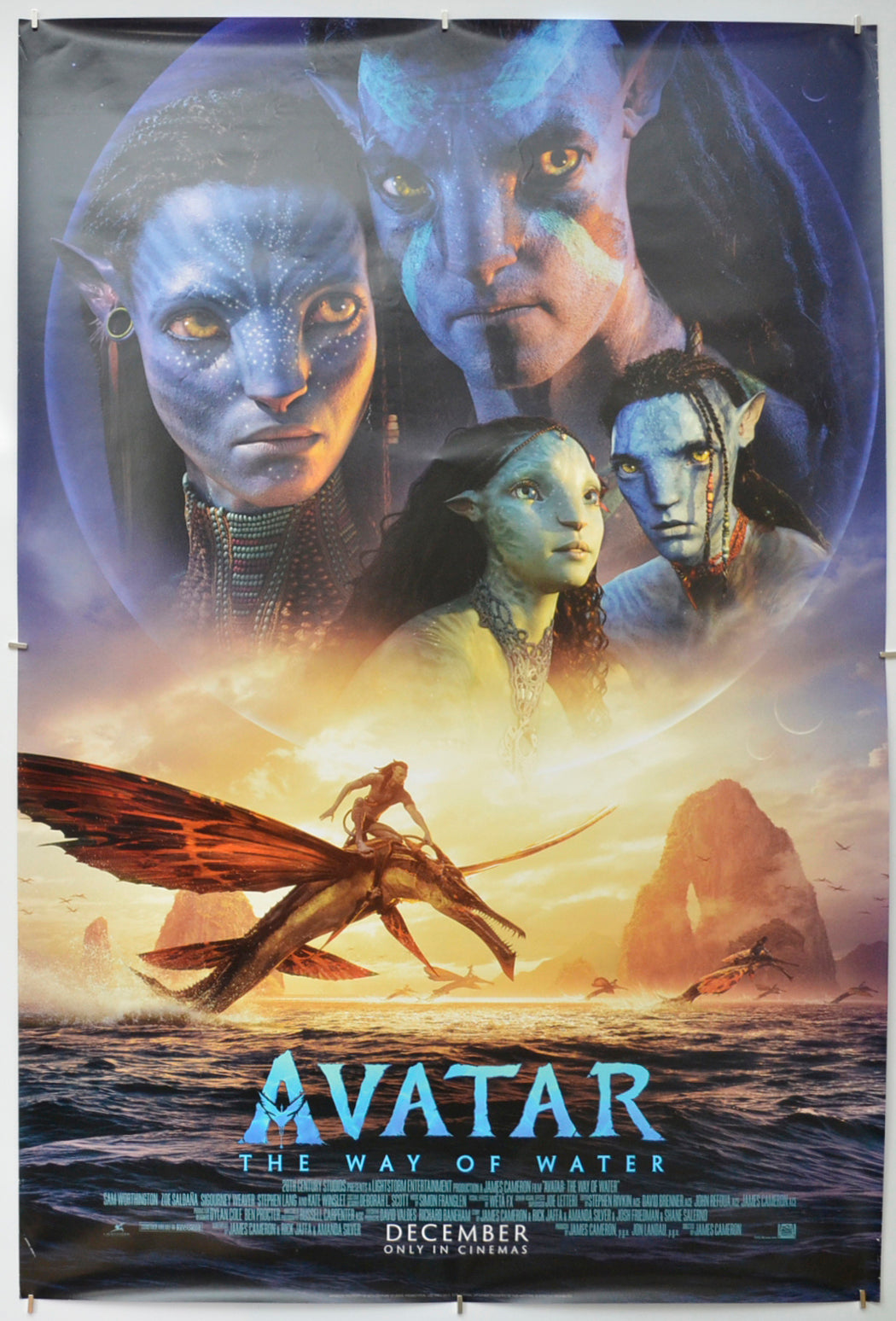 Avatar: The Way Of Water Original One Sheet Poster - Film Poster - Movie Poster  