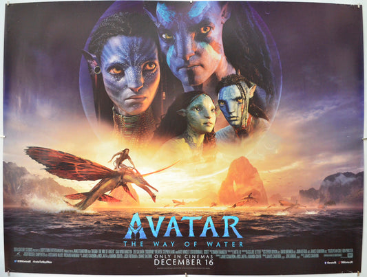 Avatar: The Way Of Water Original Quad Poster - Film Poster - Movie Poster  