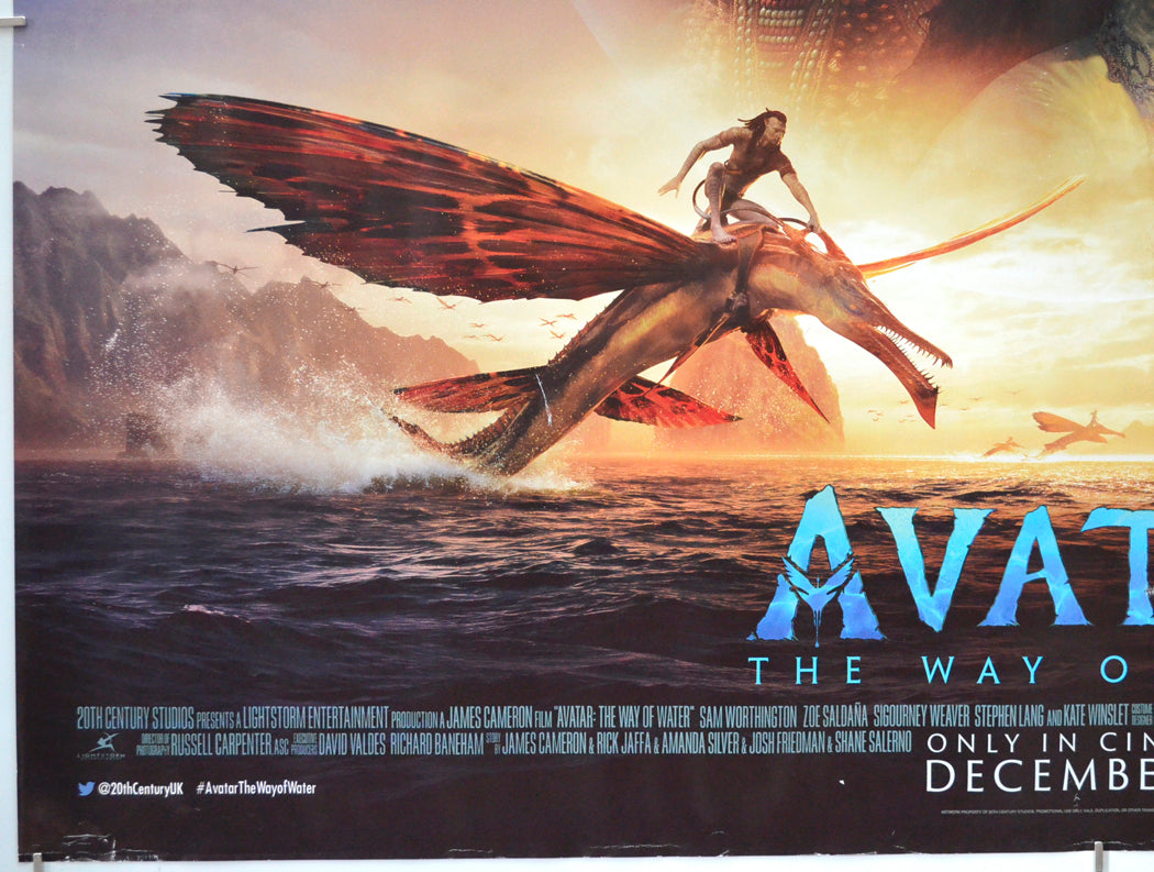 AVATAR: THE WAY OF WATER (Bottom Left) Cinema Quad Movie Poster 