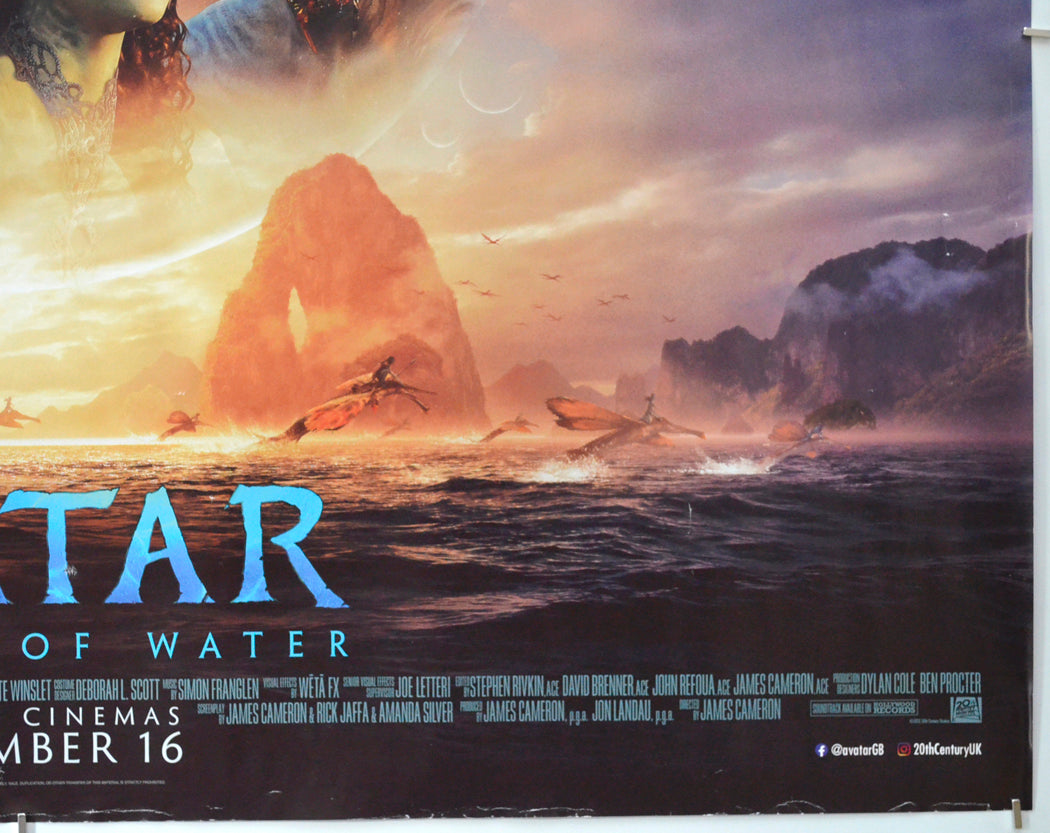 AVATAR: THE WAY OF WATER (Bottom Right) Cinema Quad Movie Poster 