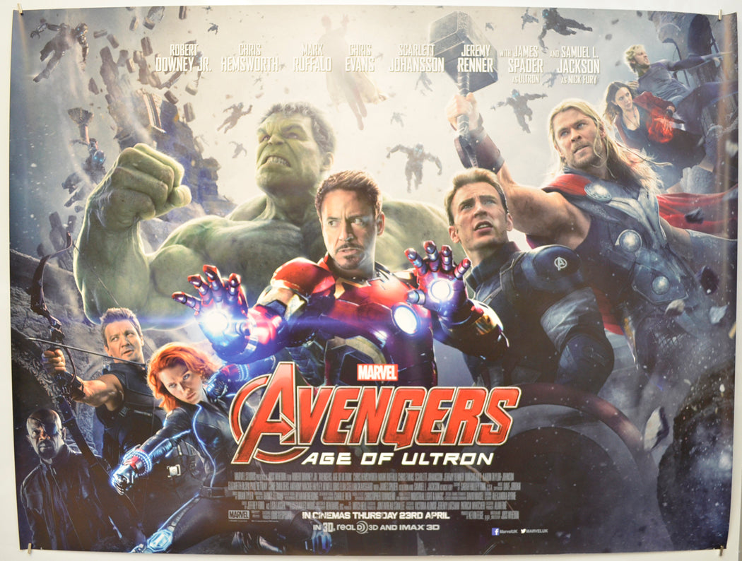 Avengers: Age Of Ultron  Original Quad Poster - Film Poster - Movie Poster