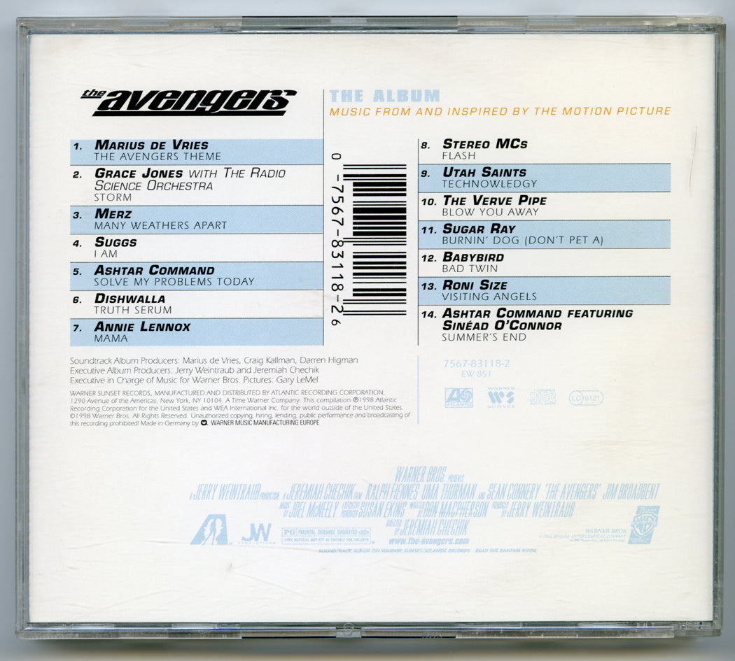 THE AVENGERS Original CD Soundtrack (back) 