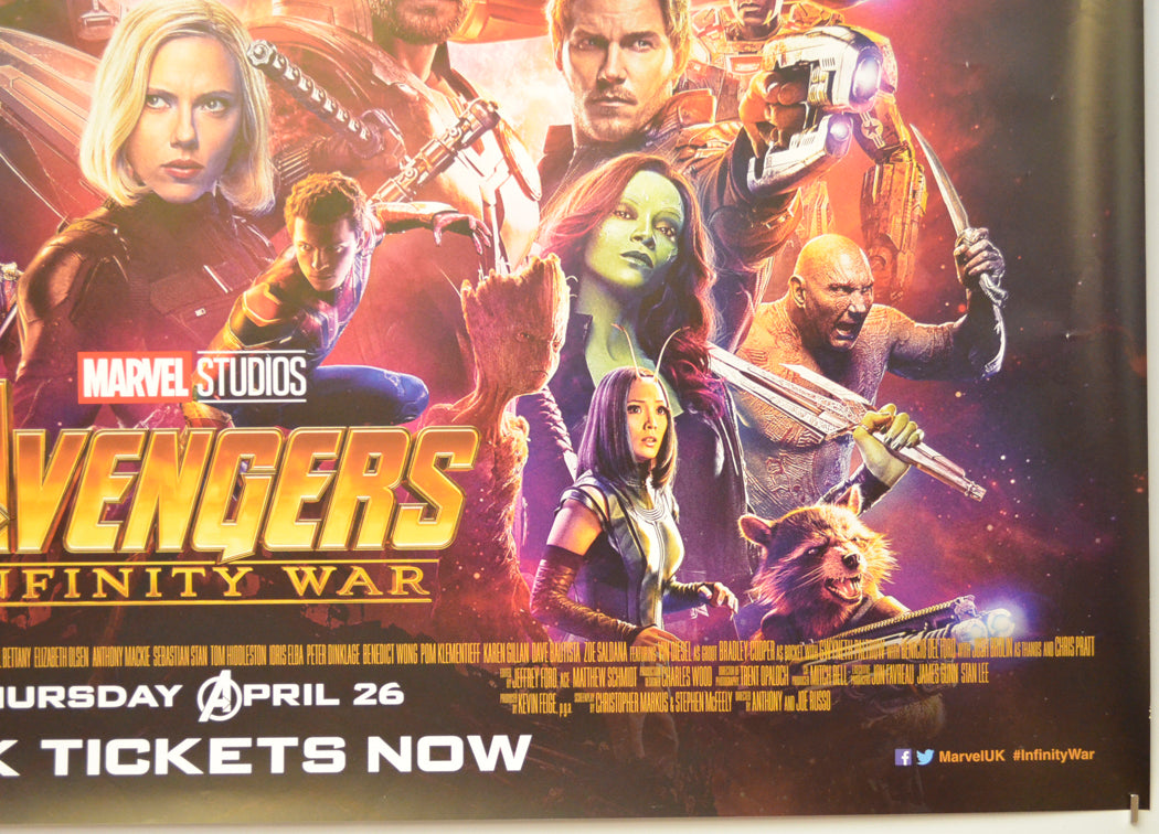 AVENGERS: INFINITY WAR (Bottom Right) Cinema Quad Movie Poster 