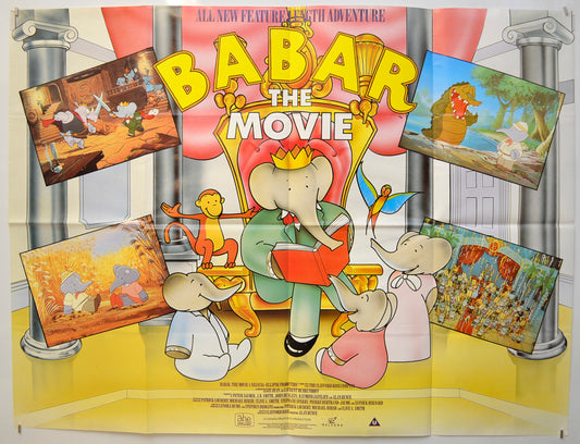 Babar : The Movie  Original Quad Poster - Film Poster - Movie Poster