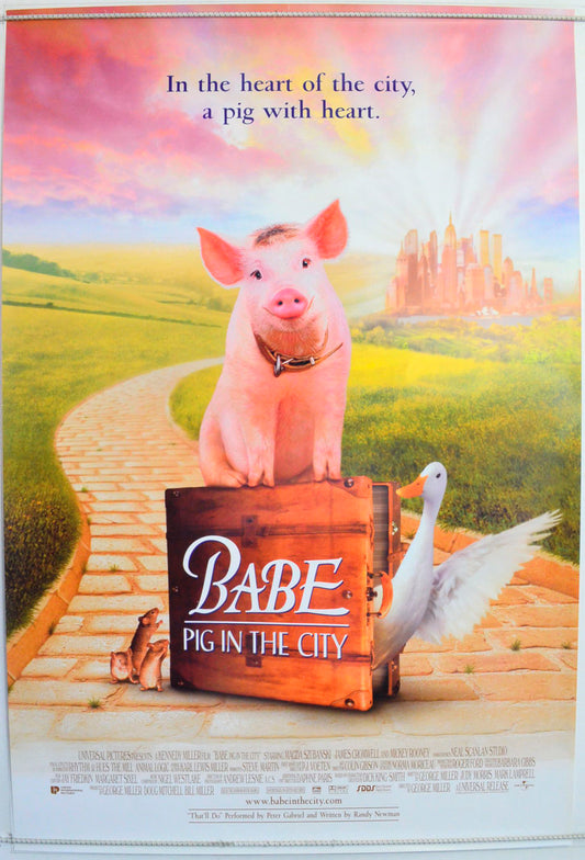 Babe : Pig In The City Original One Sheet Poster - Film Poster - Movie Poster 