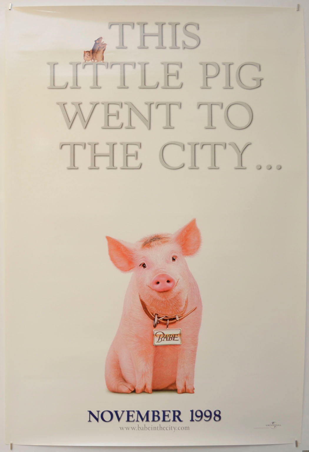 Babe : Pig In The City (Teaser / Advance Version) Original One Sheet Poster - Film Poster - Movie Poster