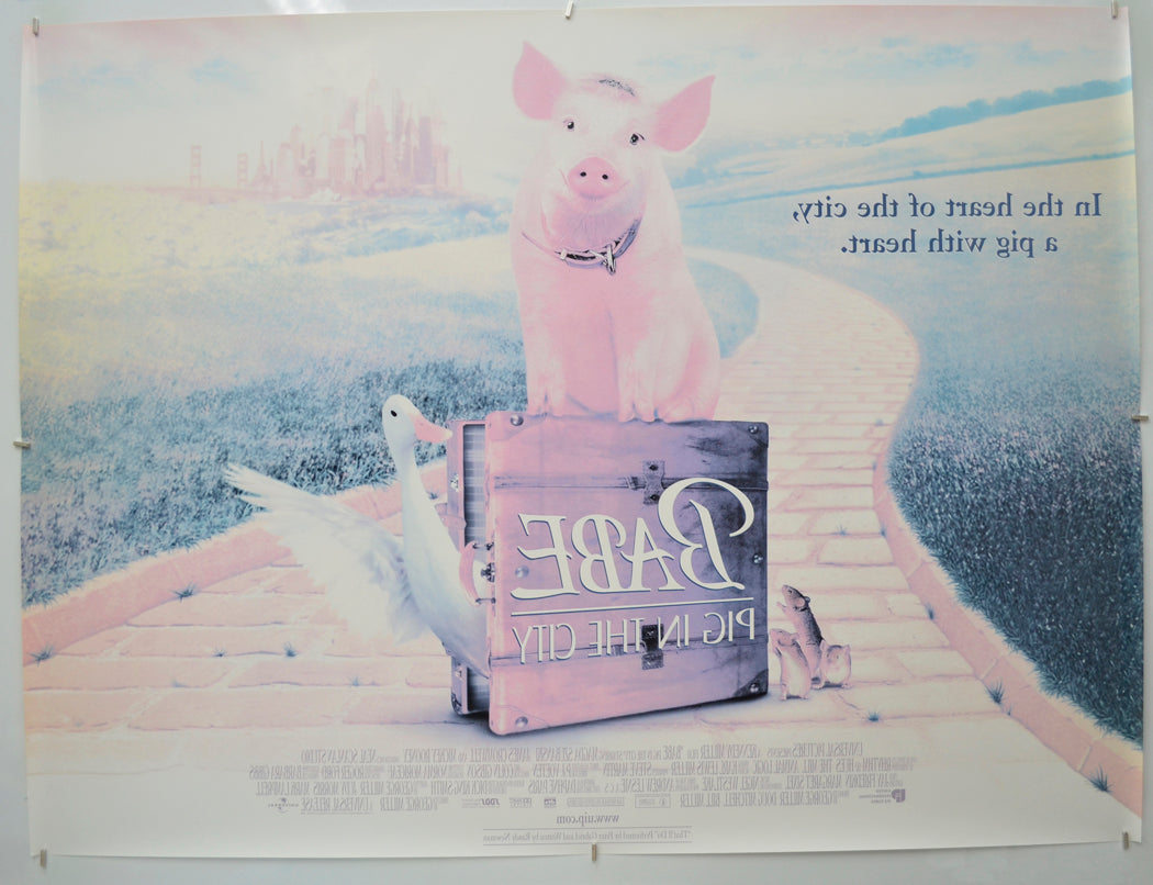 BABE : PIG IN THE CITY (Back) Cinema Quad Movie Poster 