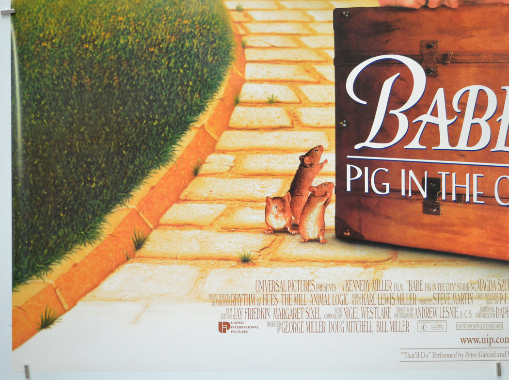 BABE : PIG IN THE CITY (Bottom Left) Cinema Quad Movie Poster 