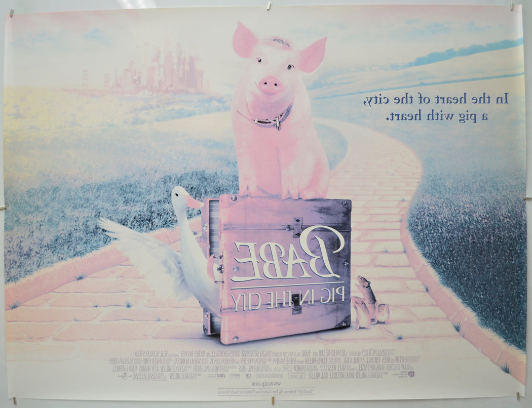 BABE : PIG IN THE CITY (Back) Cinema Quad Movie Poster 