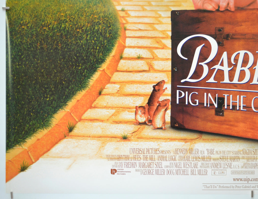 BABE : PIG IN THE CITY (Bottom Left) Cinema Quad Movie Poster 