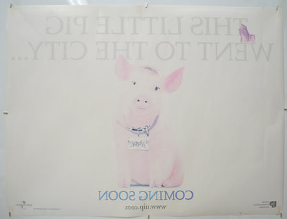 BABE : PIG IN THE CITY (Back) Cinema Quad Movie Poster 