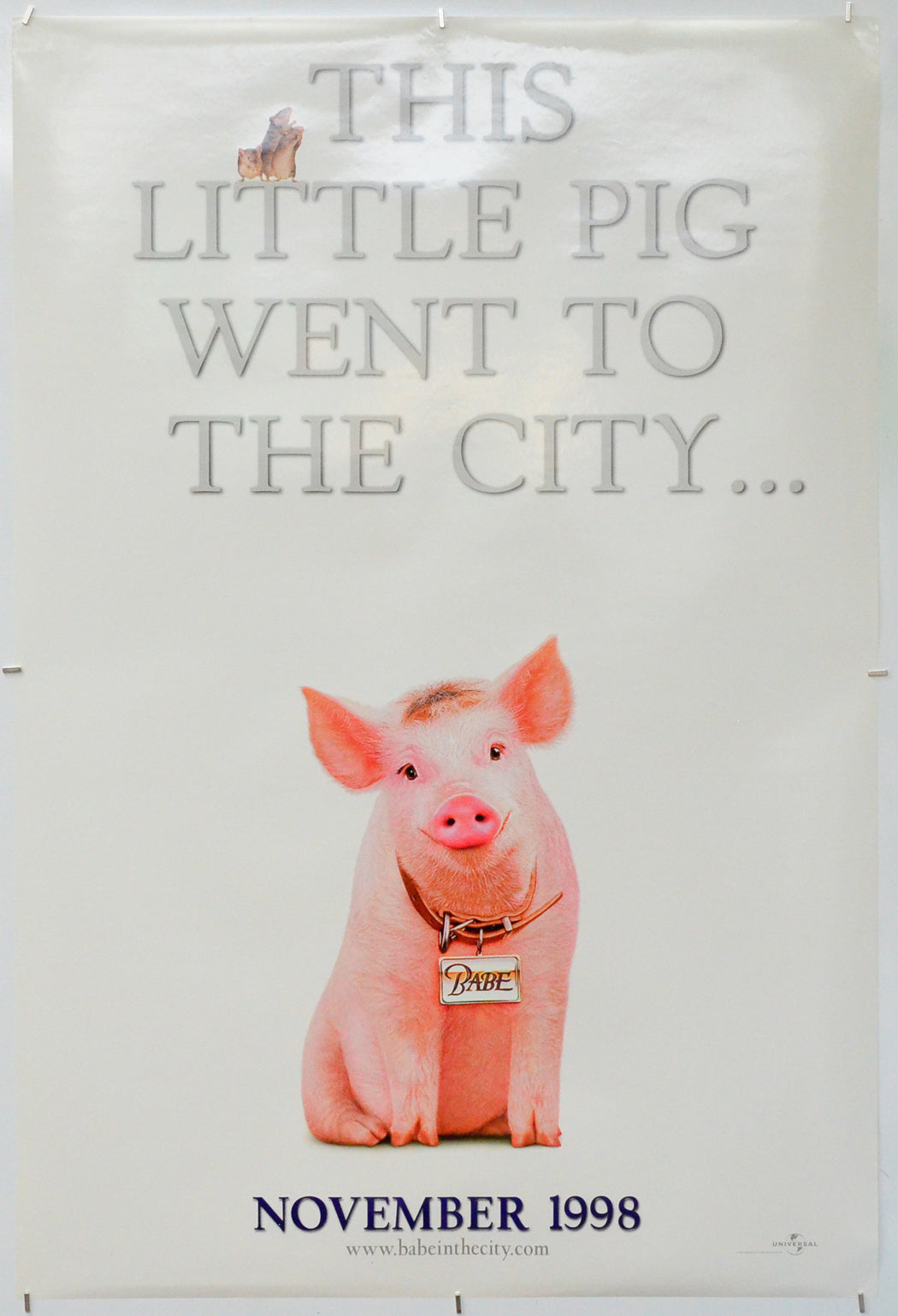Babe : Pig In The City - Original One Sheet Poster - Film Poster - Movie Poster 