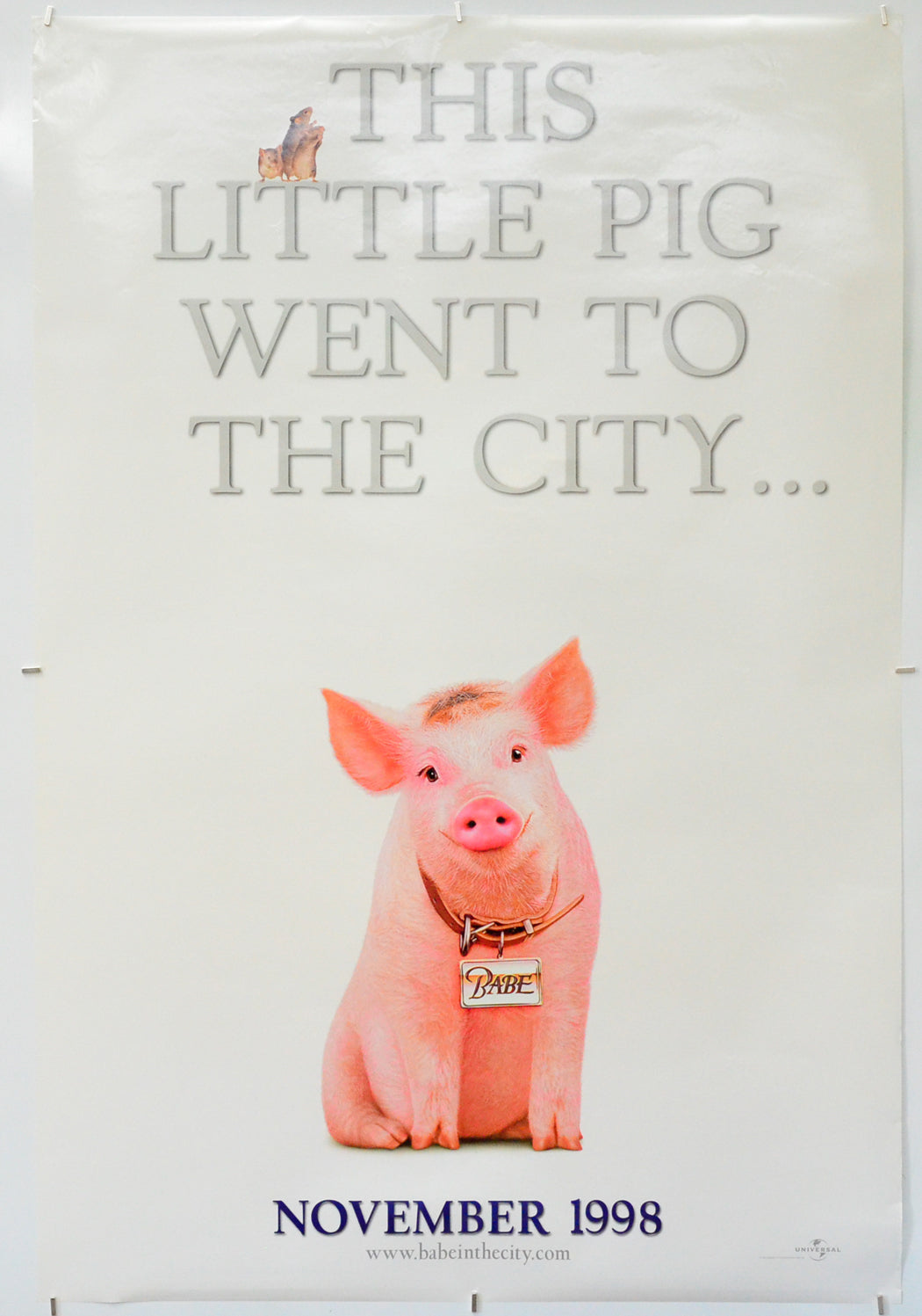 Babe : Pig In The City - Original One Sheet Poster - Film Poster - Movie Poster 