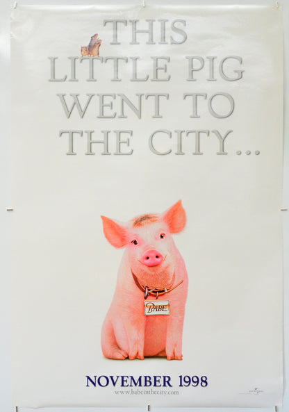 Babe : Pig In The City - Original One Sheet Poster - Film Poster - Movie Poster 