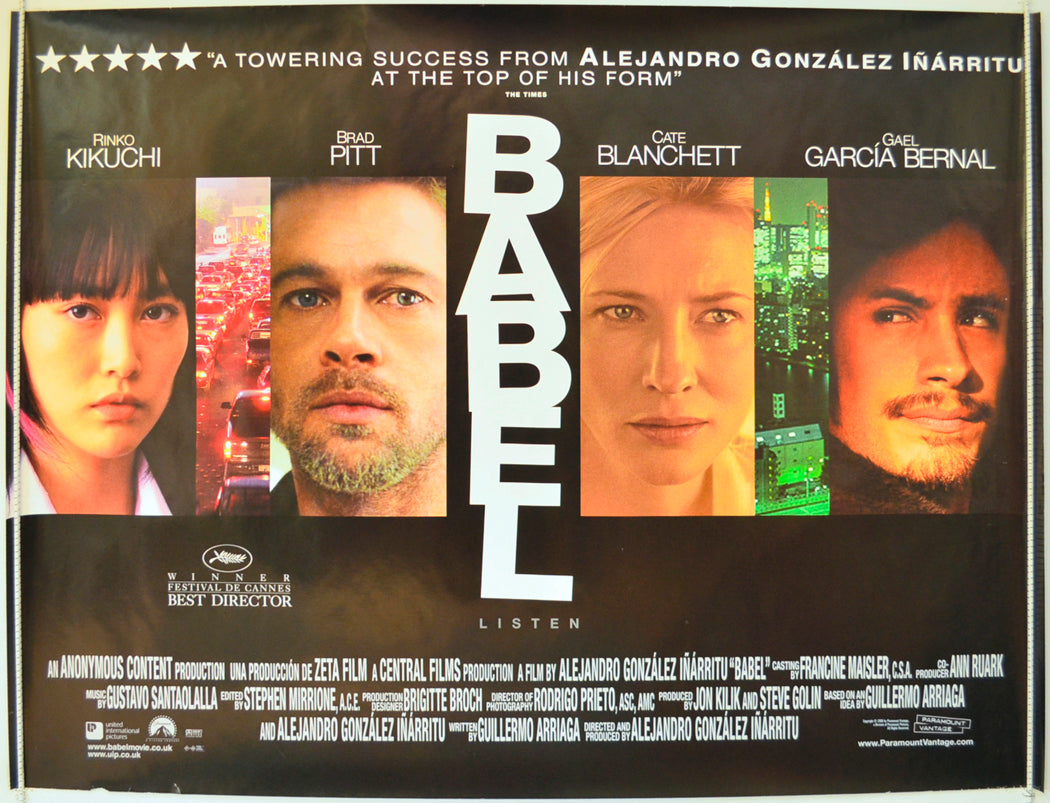 Babel Original Quad Poster - Film Poster - Movie Poster  