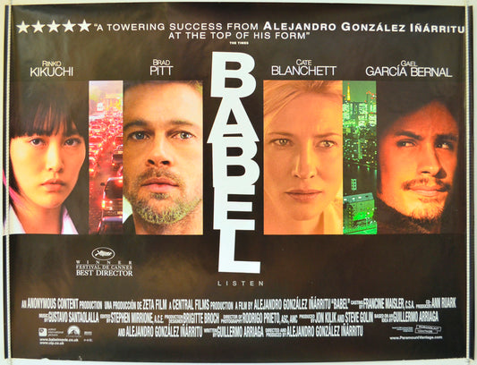 Babel Original Quad Poster - Film Poster - Movie Poster  