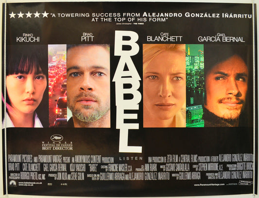 Babel Original Quad Poster - Film Poster - Movie Poster  