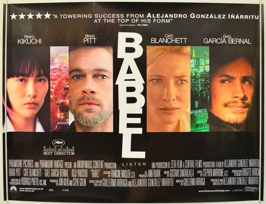 Babel Original Quad Poster - Film Poster - Movie Poster  