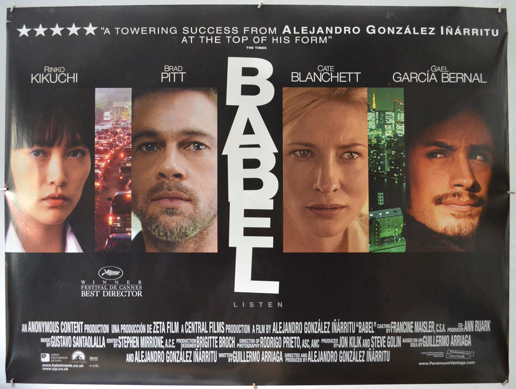 Babel Original Quad Poster - Film Poster - Movie Poster  