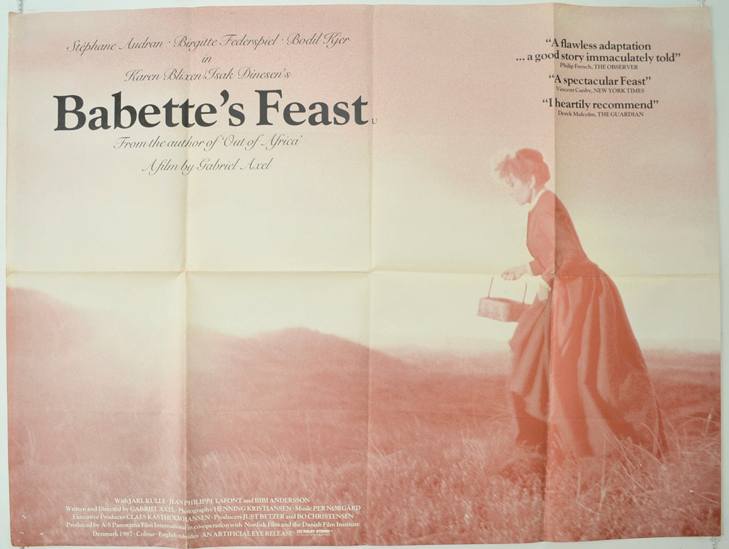 Babette's Feast   Original Quad Poster - Film Poster - Movie Poster 