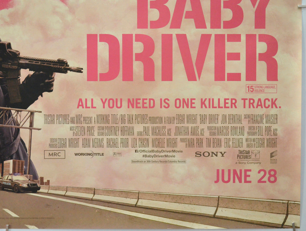 Baby Driver (Bottom Right) Cinema Quad Movie Poster 