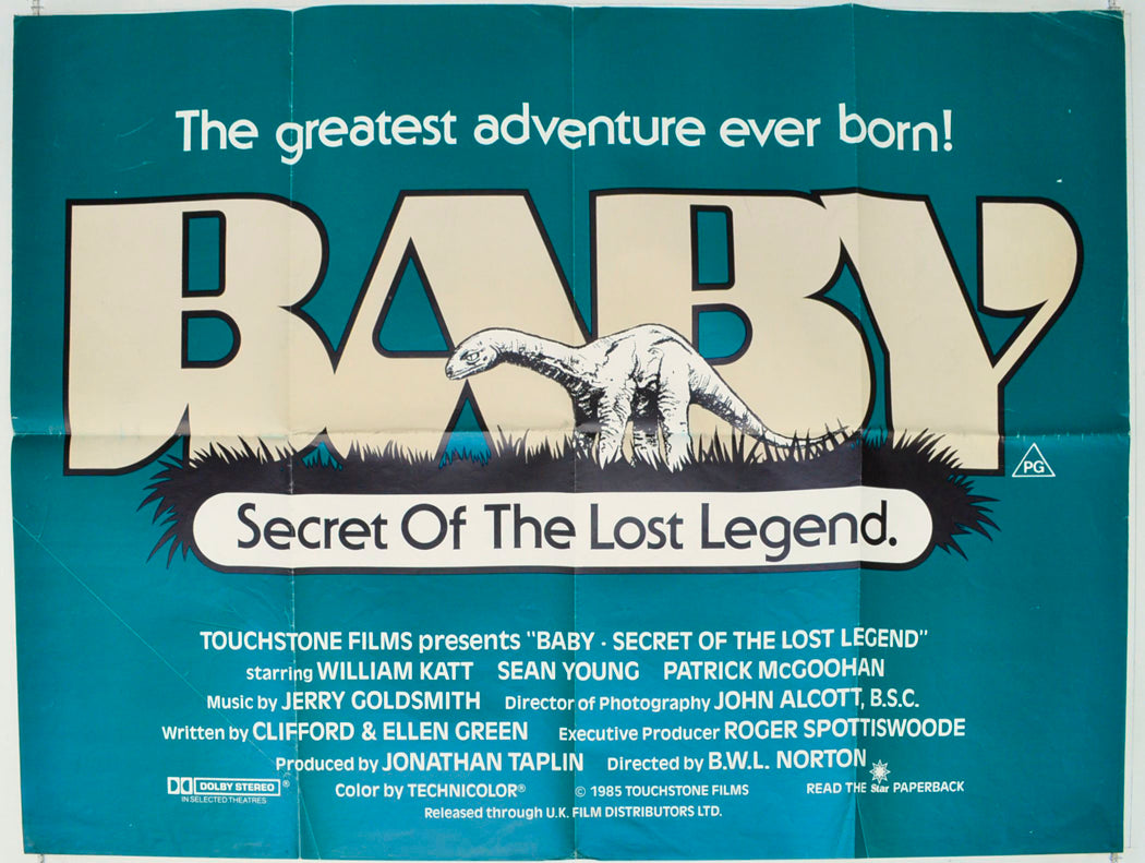 Baby - Secret Of The Lost Legend   (Teaser / Advance Version) Original British Quad Poster - Film Poster - Movie Poster