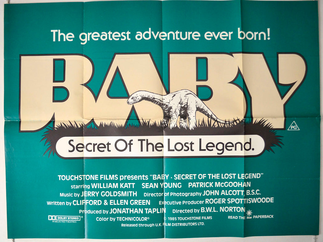 Baby : Secret Of The Lost Legend  (Teaser / Advance Version)   Original British Quad Poster - Movie Poster