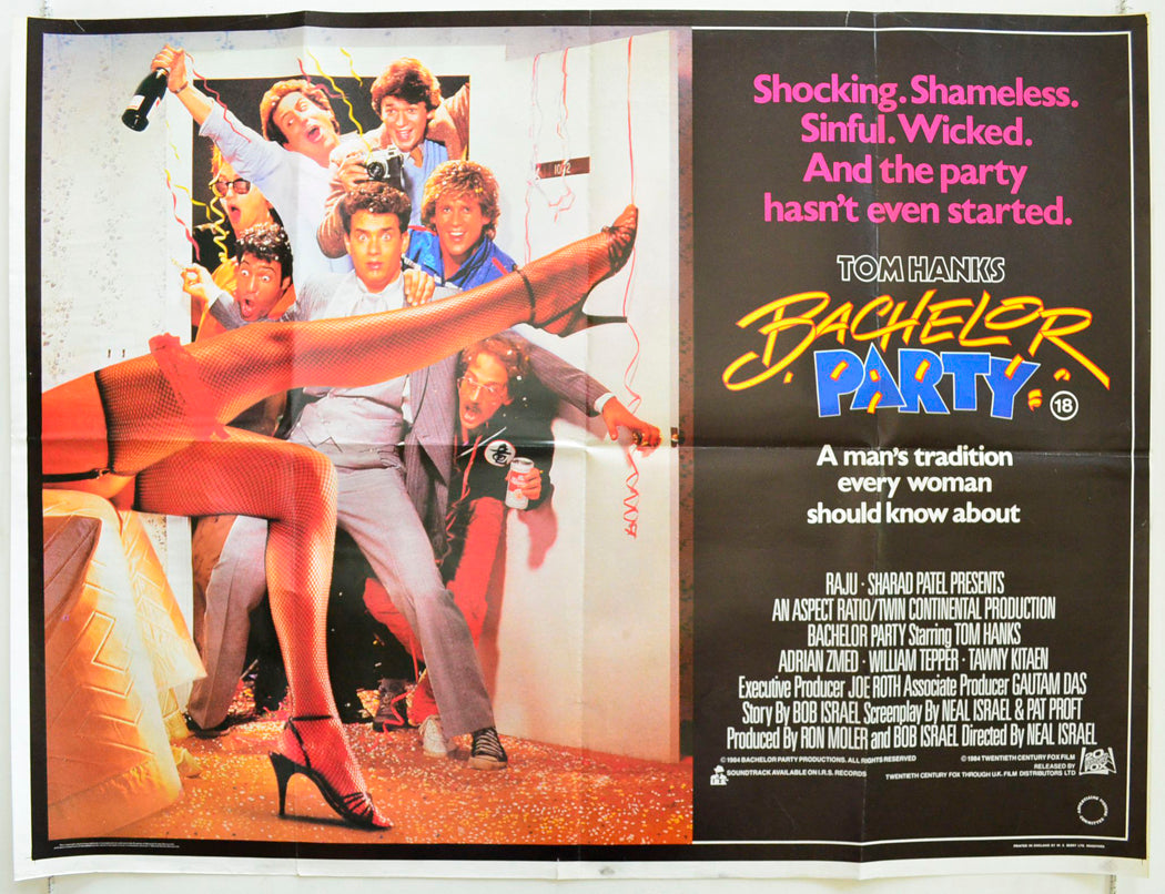 Bachelor Party Original British Quad Poster - Film Poster - Movie Poster 