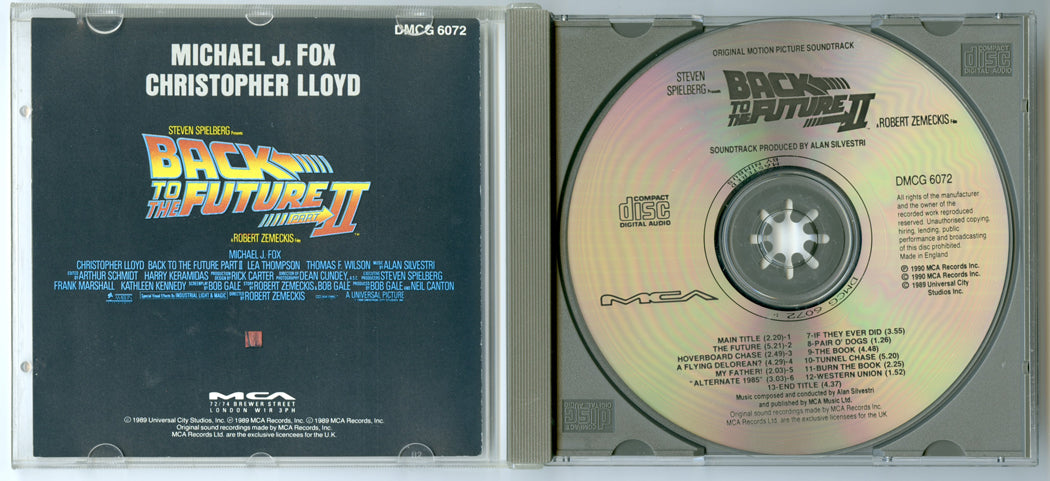 BACK TO THE FUTURE II Original CD Soundtrack (Inside) 