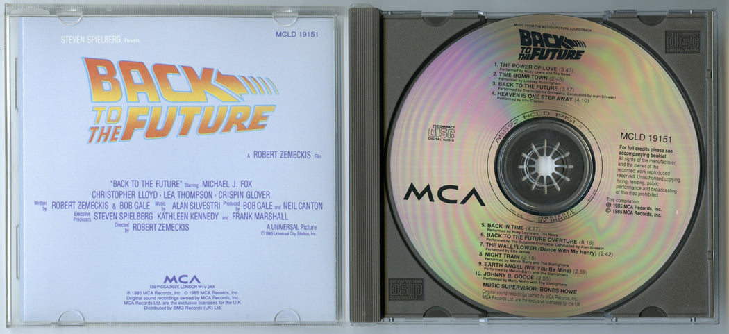 BACK TO THE FUTURE Original CD Soundtrack (Inside) 