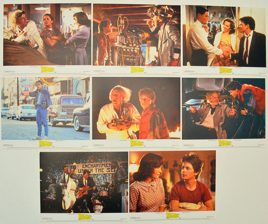 Back To The Future Set of 8 Original Lobby Cards / Colour Front Of House Stills 