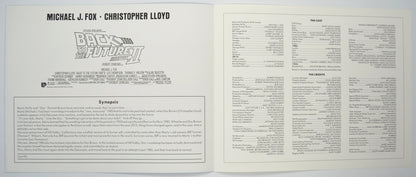 BACK TO THE FUTURE PART II Cinema Exhibitors Press Synopsis Credits Booklet - INSIDE 