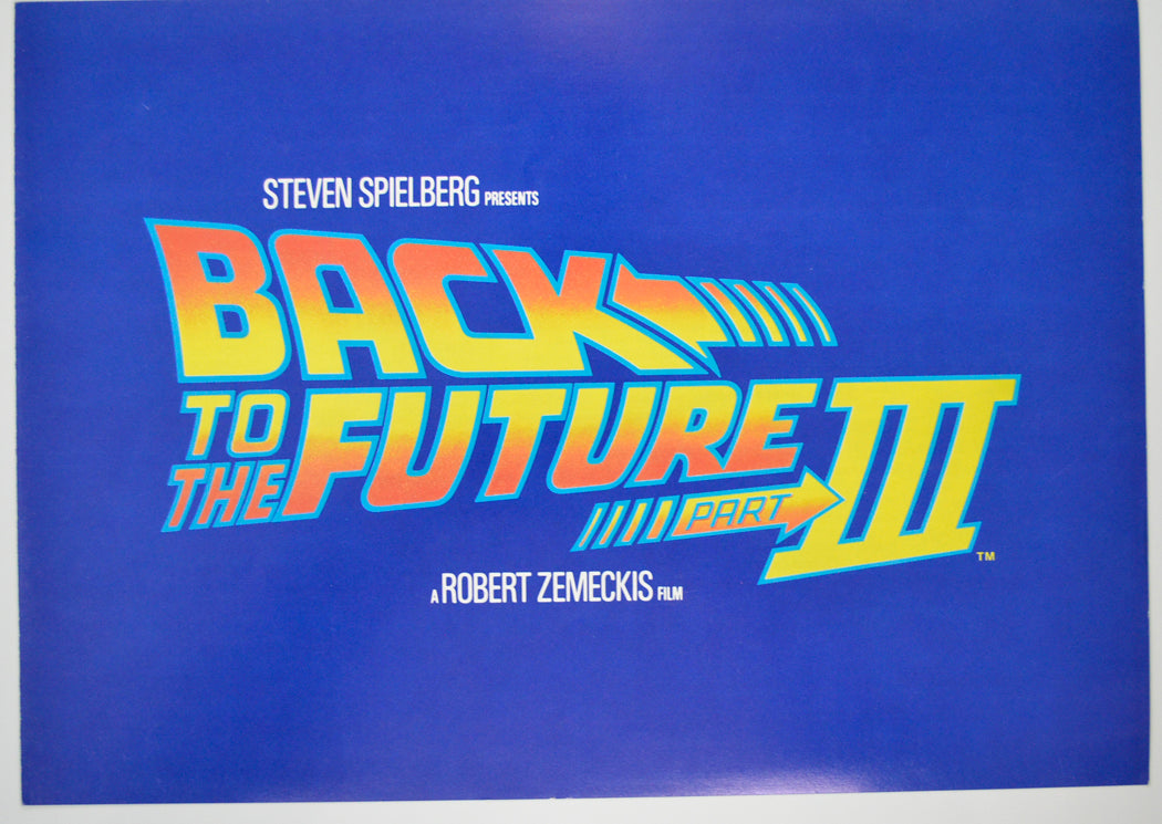 Back To The Future Part III Original Cinema Exhibitors Press Synopsis / Credits Booklet (UK)