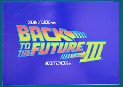 Back To The Future III    Original Cinema Exhibitors Synopsis / Credits Booklet    