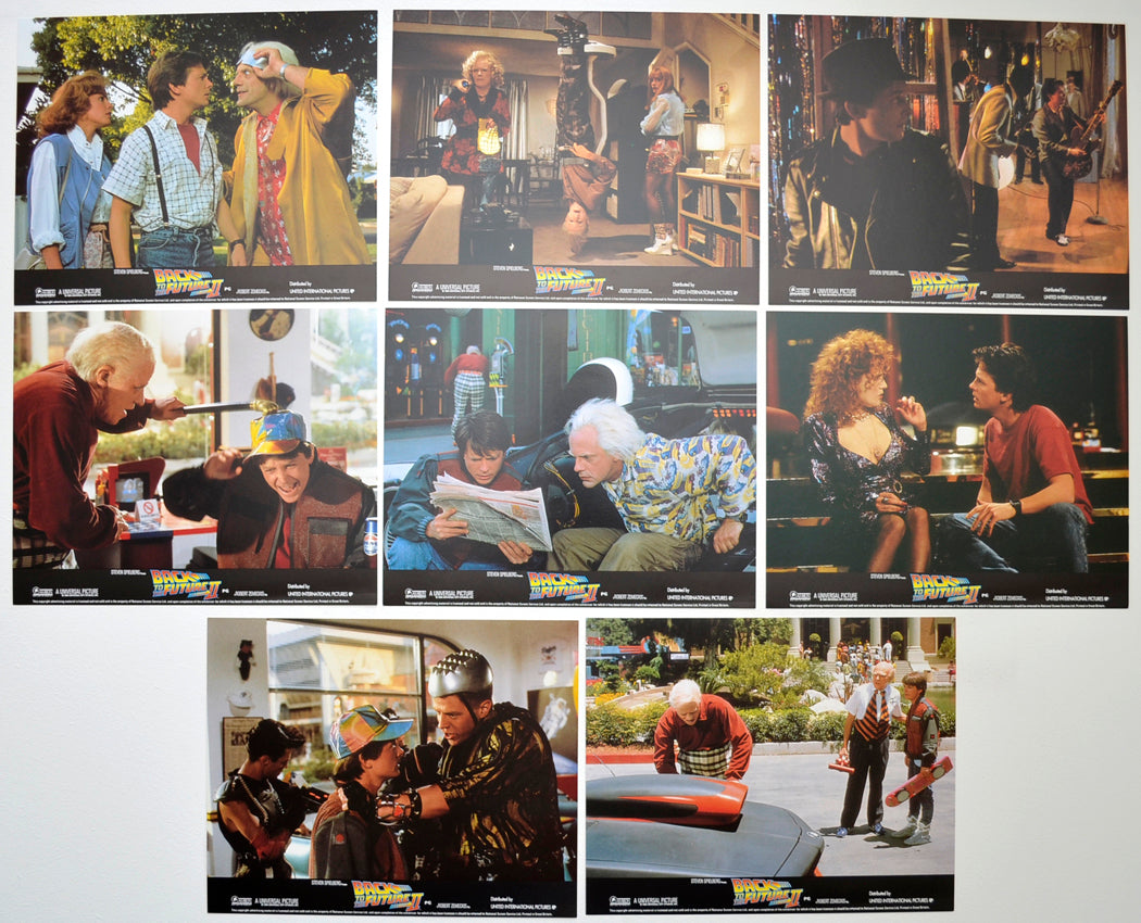 Back To The Future Part II  Set of 8 Original Lobby Cards / Colour Front Of House Stills 