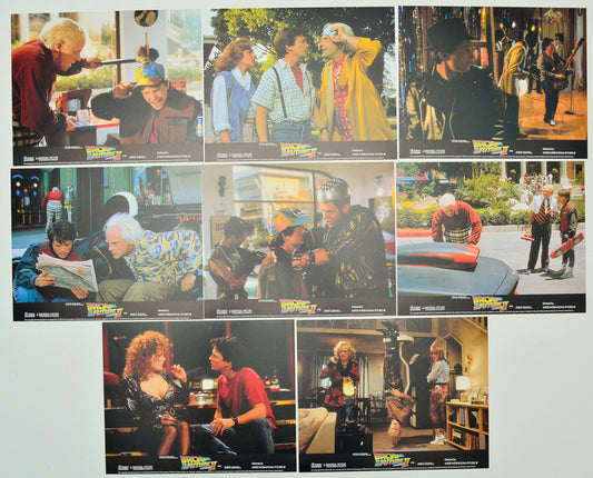 Back To The Future Part II Set of 8 Original Lobby Cards / Colour Front Of House Stills 