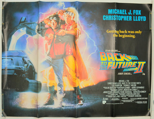 Back To The Future Part II Original Quad Poster - Film Poster - Movie Poster  