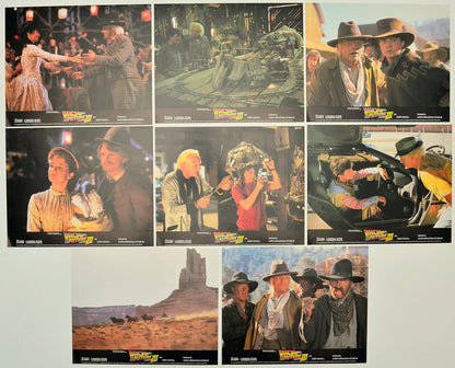 Back To The Future Part III Set of 8 Original Lobby Cards / Colour Front Of House Stills 