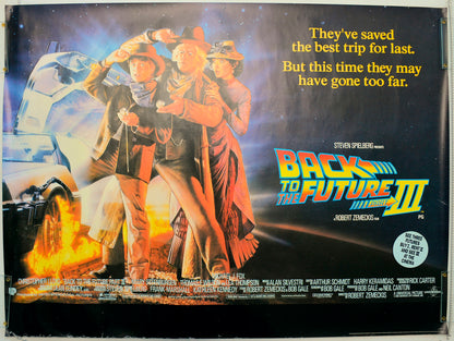 Back To The Future Part III Original Quad Poster - Film Poster - Movie Poster  