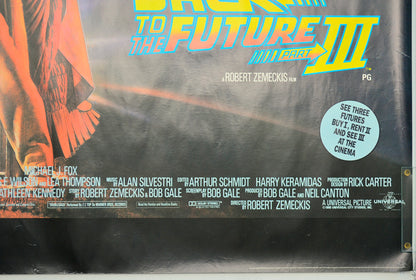 BACK TO THE FUTURE PART III (Bottom Right) Cinema Quad Movie Poster 