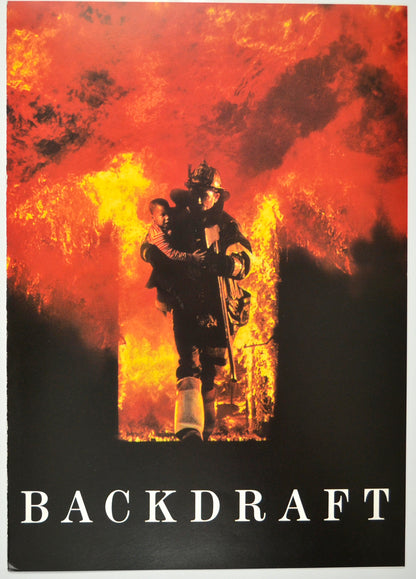 Backdraft Original Cinema Exhibitors Press Synopsis / Credits Booklet (UK)