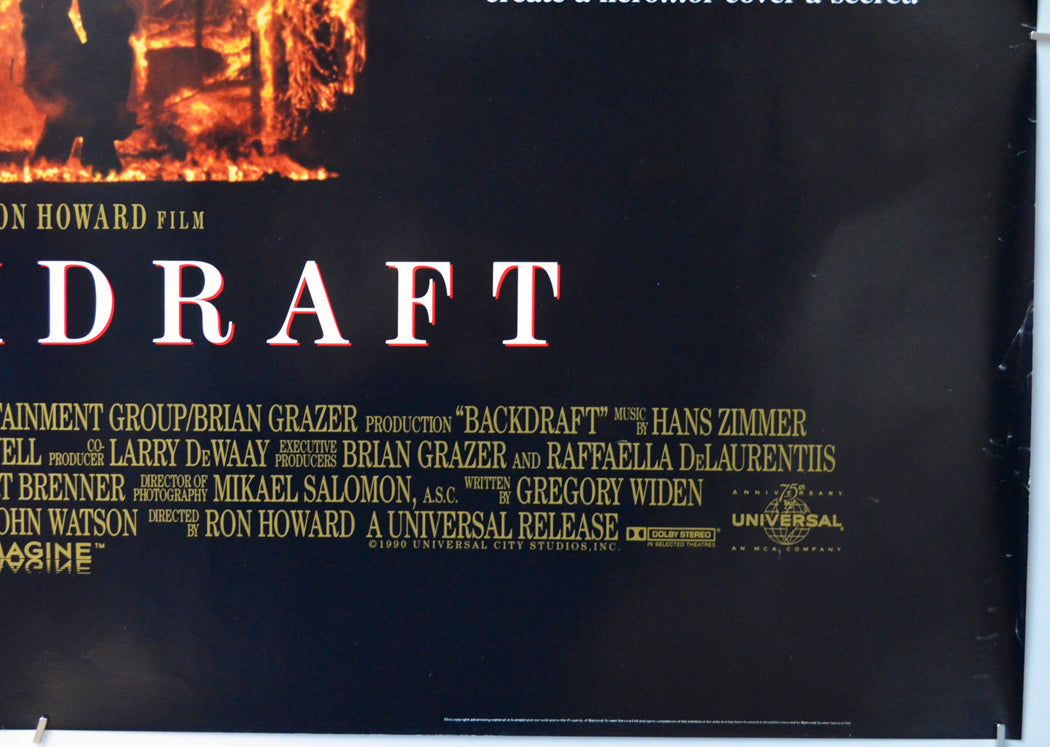 BACKDRAFT (Bottom Right) Cinema Quad Movie Poster 