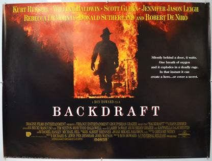 Backdraft Original Quad Poster - Film Poster - Movie Poster