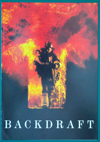 Backdraft    Original Cinema Exhibitors Synopsis / Credits Booklet  + Advertising Blocks and Accessories Sheet    