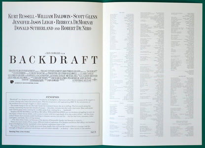 Backdraft - Synopsis Booklet - Inside