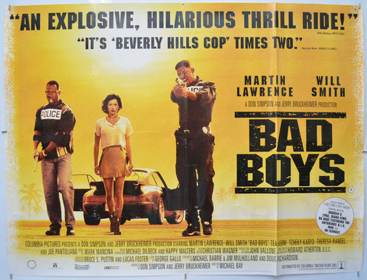 Bad Boys Original Quad Poster - Film Poster - Movie Poster