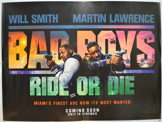 Bad Boys: Ride or Die  Original Quad Poster - Film Poster - Movie Poster